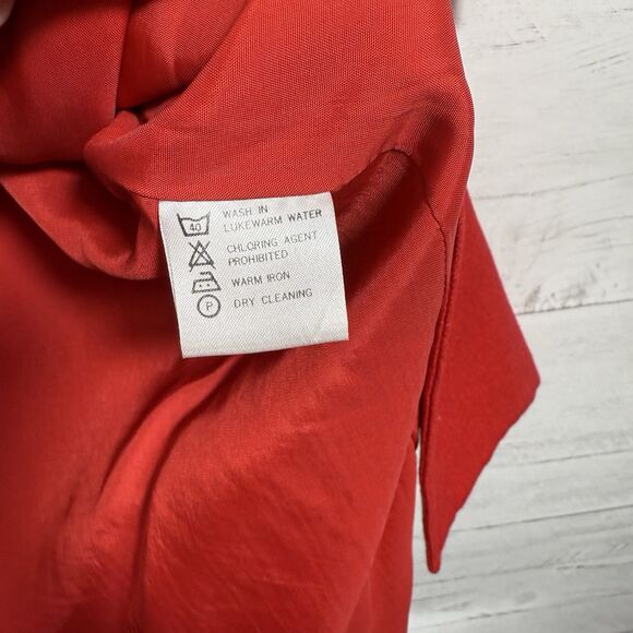 Modissa vintage wool coat womens red long button pockets large/ medium - Picture 8 of 10